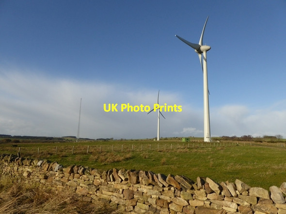 Photo 6"x4" Kiln Pit Hill Wind Farm Shotleyfield c2015