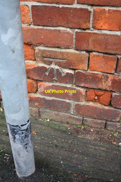 Photo 6"x4" Benchmark on #19 Burton Street Loughborough c2015
