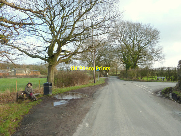Photo 6"x4" Picnic bench at the junction of Bradley Lane and Red Lane, Eccleston Ulnes Walton\/SD5019 c2015