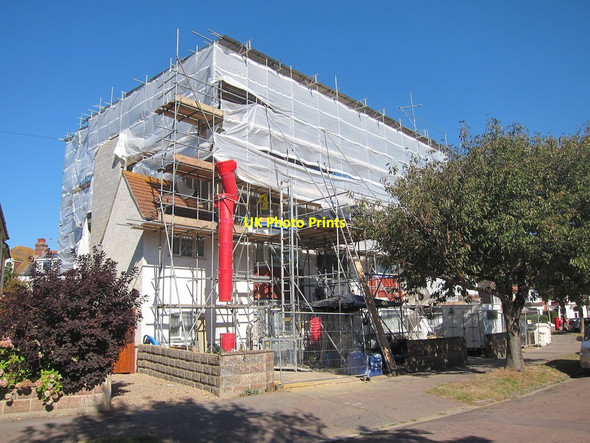 Photo 6"x4" Scaffolded houses, Woodville Road Bexhill c2012