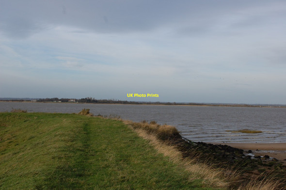Photo 6"x4" Seawall path by Steeple Creek Osea Island c2015