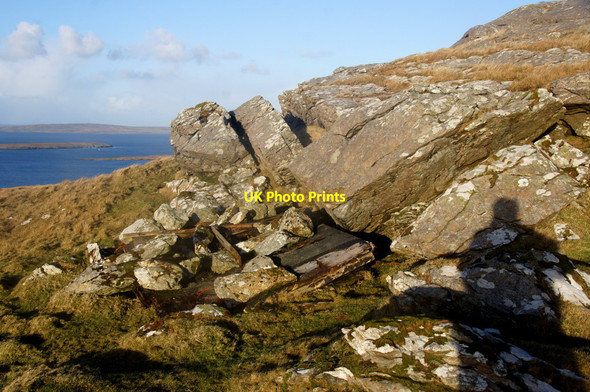 Photo 6"x4" Remains of a hide of Stackaberg, Fetlar Herra\/HU6091 c2015
