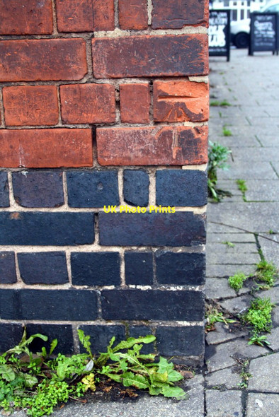 Photo 6"x4" Benchmark on the Crown Inn Nuneaton c2015