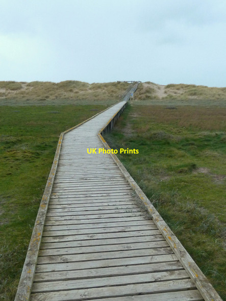Photo 6"x4" Boardwalk at Gronant Dunes Nature Reserve Prestatyn c2015
