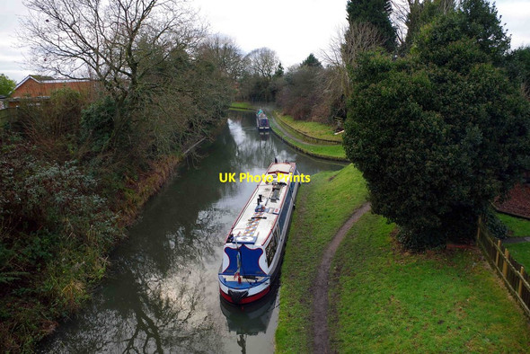 Photo 6"x4" Boats moored on the Stratford-upon-Avon Canal at Hockley Heath, near Solihull Hockley Heath c2015