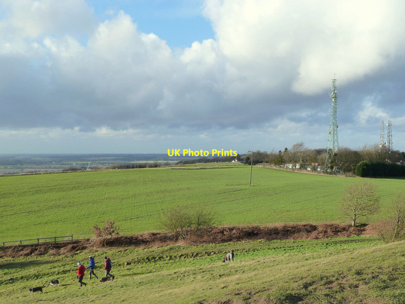 Photo 6"x4" Dog walkers leaving Billinge Hill Billinge c2015