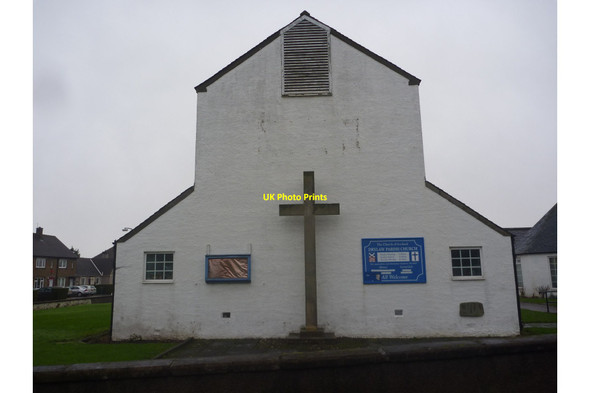 Photo 6"x4" Edinburgh Architecture : Drylaw Parish Church - West Facade Drylaw c2015