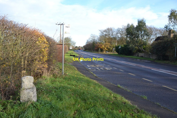 Photo 6"x4" Old Milestone Woodham Mortimer c2014 P1