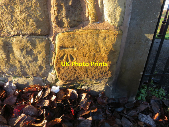 Photo 6"x4" Bench mark on Stables Cottage, Tenters Lane Wrexham\/Wrecsam c2015