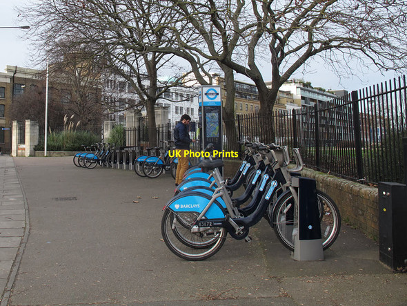 Photo 6"x4" Cycle docking station, south end of Mile End Park Bow\/TQ3682 c2015