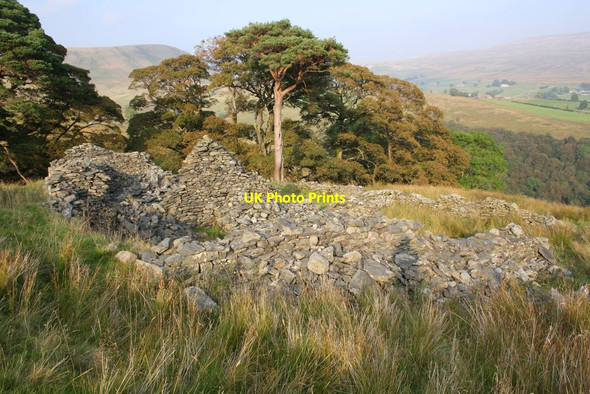 Photo 6"x4" Ruined farm buildings at Wandale Fell End\/SD7298 c2014