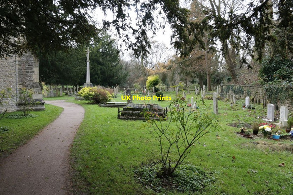 Photo 6"x4" Churchyard Path New Headington c2014
