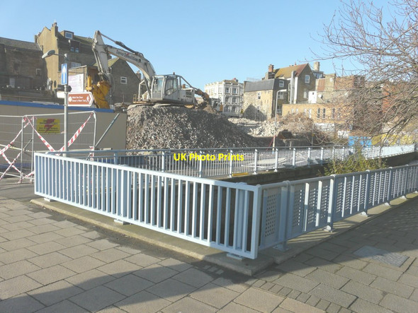 Photo 6"x4" The site of Centurion House from the pavement beside Townwall Street Dover\/TR3141 c2015