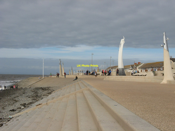 Photo 6"x4" Cleveleys Promenade and Sea Wall Cleveleys c2014