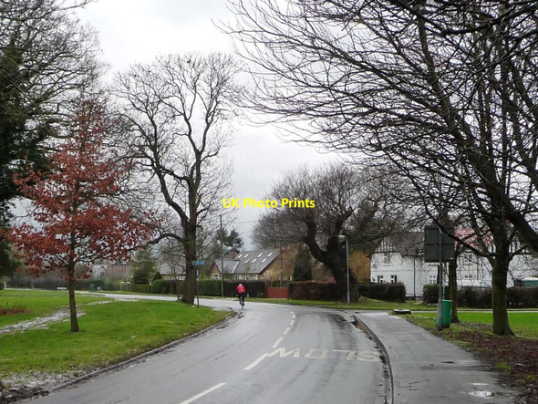 Photo 6"x4" Cyclist heading west on Capenhurst Lane Capenhurst c2015