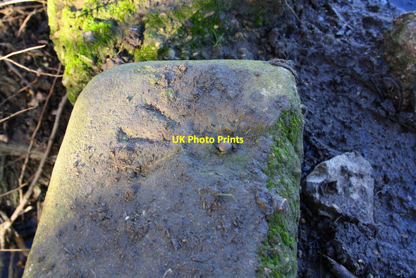 Photo 6"x4" Benchmark on side wall of Thames Path footbridge Dorchester\/SU5794 c2015