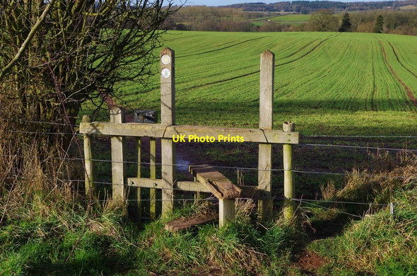 Photo 6"x4" North Worcestershire Path - stile between fields, near Caunsall, Worcs Stourbridge c2015