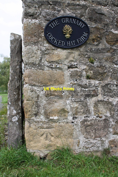 Photo 6"x4" Benchmark at Cocked Hat Farm Finghall c2014