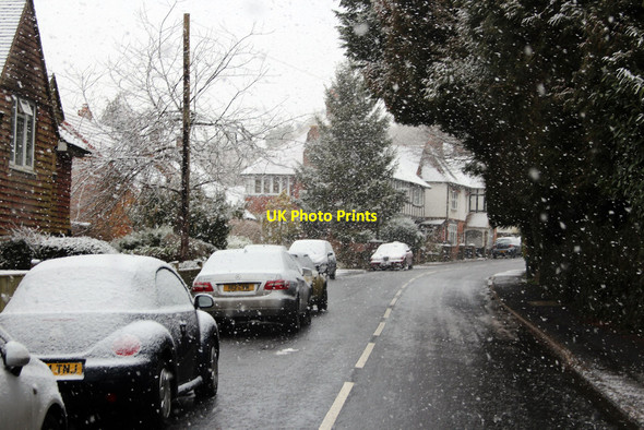 Photo 6"x4" Snow at Stone Cross Road Wellbrook c2015