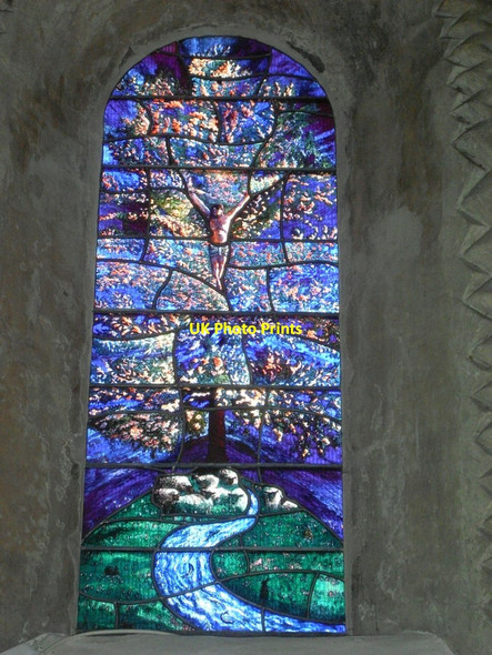 Photo 6"x4" Stained Glass Window inside the Church of St Mary the Virgin, Iffley (1) Iffley c2014