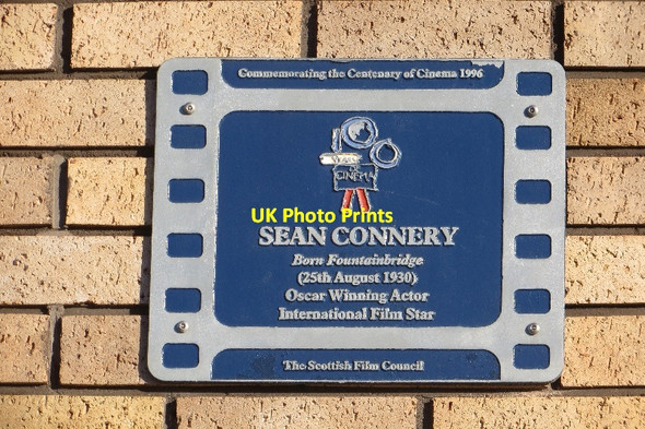 Photo 6"x4" Scottish Film Council plaque, Melvin Walk Merchiston c2015