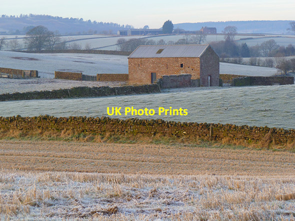 Photo 6"x4" Barn and farmland, Great Salkeld Salkeld Dykes c2012