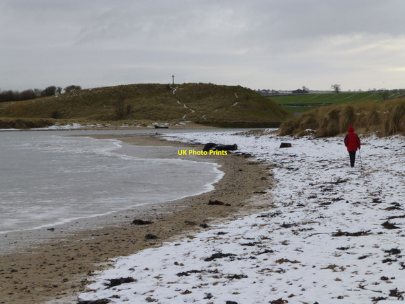 Photo 6"x4" Mouth of River Aln in winter Alnmouth c2015