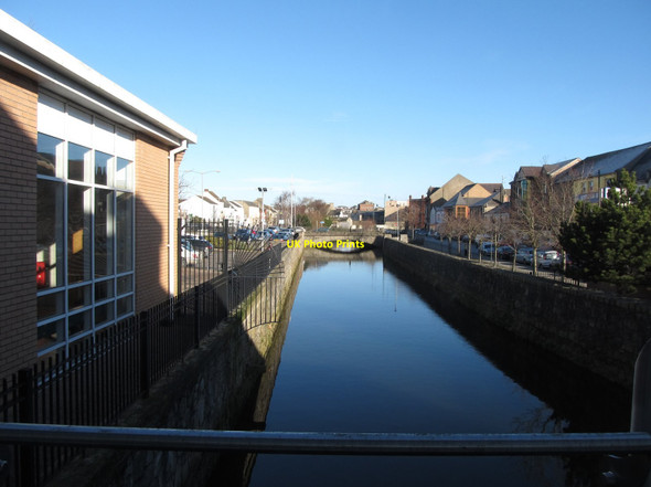 Photo 6"x4" The Clanrye River upstream of Newry's Ulsterbus Station Newry c2015
