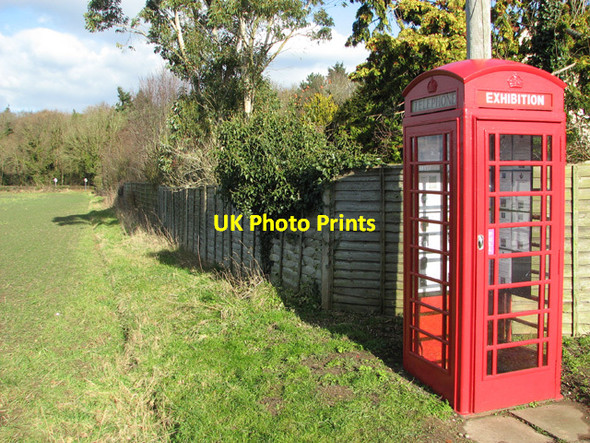 Photo 6"x4" Exhibition in redundant K6 telephone box Bracon Ash c2015