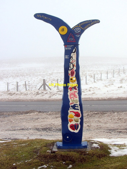 Photo 6"x4" Coast to Coast marker, Hartside Gamblesby Fell c2015