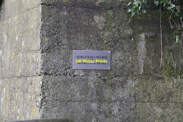 Photo 6"x4" Plaque on the Pillbox Burford\/SP2512 c2015
