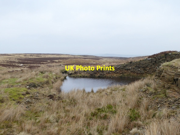 Photo 6"x4" Flooded quarry in the valley of the Blackcleugh Burn. Melkridge c2015