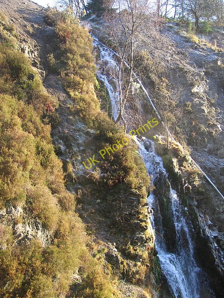 Photo 6"x4" Waterfall by the side of Miners' Bridge, Pontrhydygroes Pont-rhyd-y-groes c2008