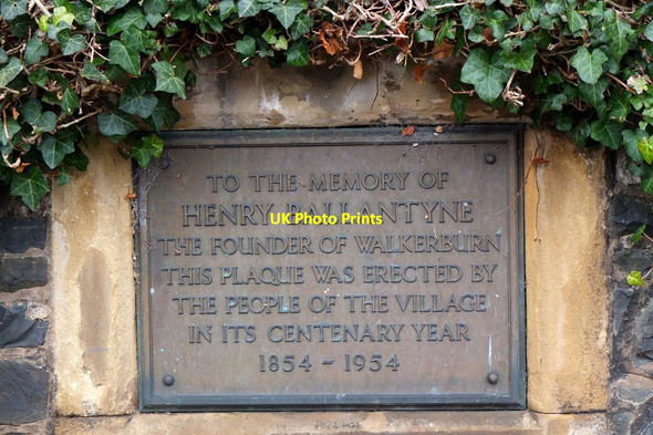 Photo 6"x4" Plaque to Henry Ballantyne, Walkerburn Walkerburn c2015