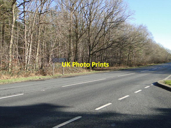 Photo 6"x4" Junction to Santon Downham off the A134 Lynford c2015