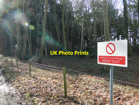 Photo 6"x4" Military firing range warning sign Tottington\/TL8995 c2015