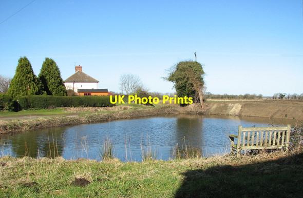 Photo 6"x4" Seat by the pond in Tunstall Tunstall\/TG4107 c2015