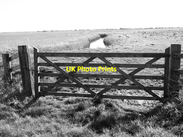 Photo 6"x4" Drainage ditch in the marshes Tunstall\/TG4107 c2015