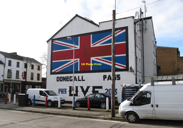 Photo 6"x4" UVF Mural on the corner of Charlotte Street and Donegall Pass Belfast c2015