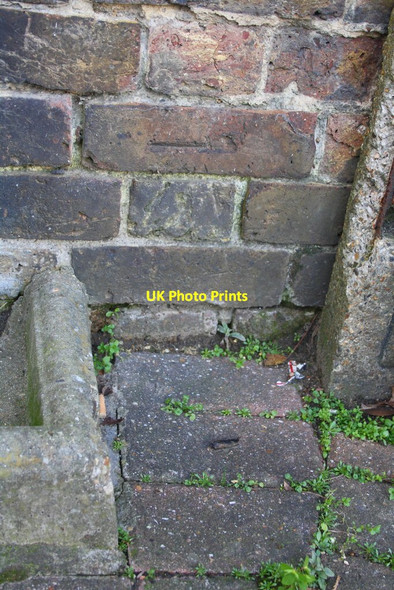 Photo 6"x4" Benchmark on #34 Guildford Road Woking c2015