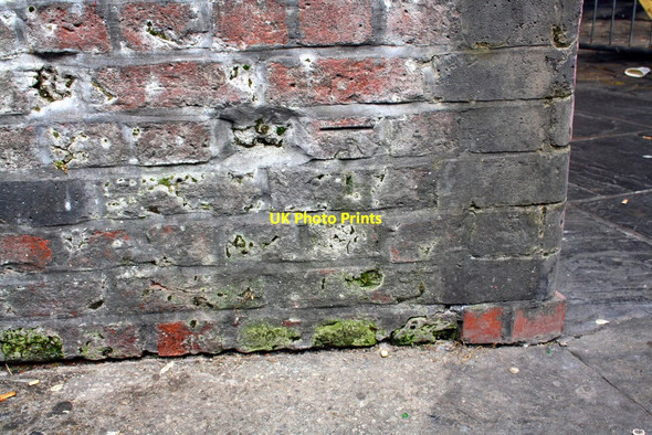 Photo 6"x4" Benchmark on New Wakefield Street wall Manchester c2014