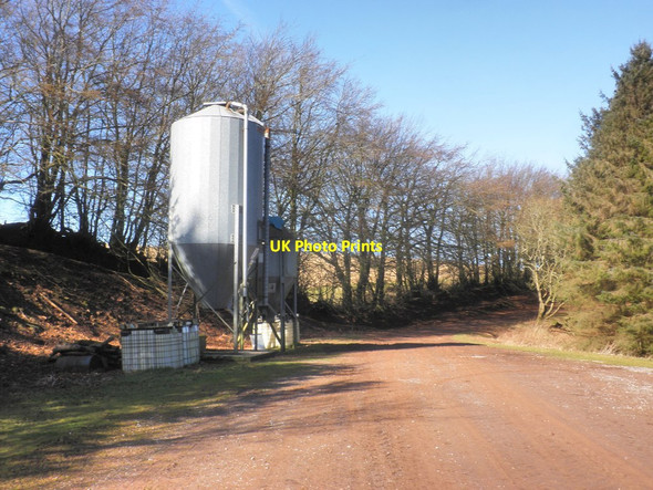 Photo 6"x4" Grain silo, above Elworthy Combe Ashbeer c2015