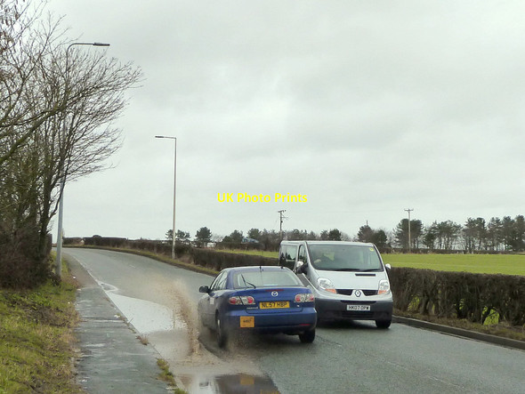 Photo 6"x4" Road Liable to Flooding, A571 Wigan Road Billinge c2015