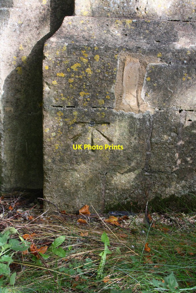 Photo 6"x4" Benchmark on St Kenelm's Church Church Enstone c2014