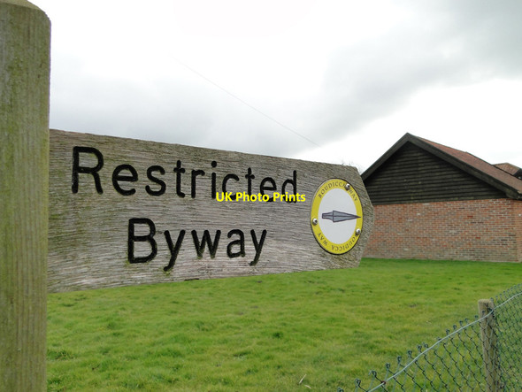 Photo 6"x4" Restricted byway sign off Pitt's Lane, Saxlingham Saxlingham Nethergate c2015