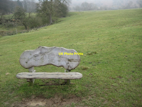 Photo 6"x4" Bench on the Wychavon Way Great Comberton c2015