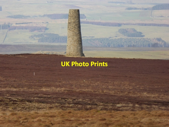 Photo 6"x4" Lead-smelting flue chimney above Allendale Ninebanks c2015