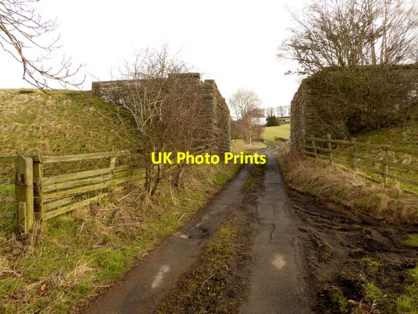 Photo 6"x4" Old railway bridge abutments on Colliery Lane Keenley c2015