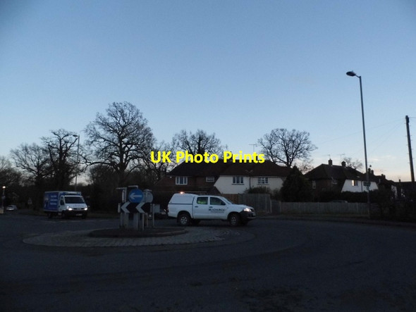 Photo 6"x4" Roundabout on Guildford Road, Bagshot Bagshot\/SU9163 c2015