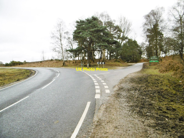 Photo 6"x4" Matley, road junction Clayhill\/SU3007 c2015